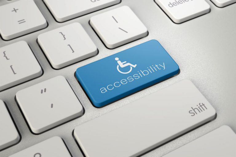 digital accessibility button on keyboard